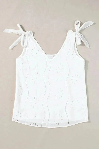 Tie Shoulder V-Neck Tank - Bad Moms Club