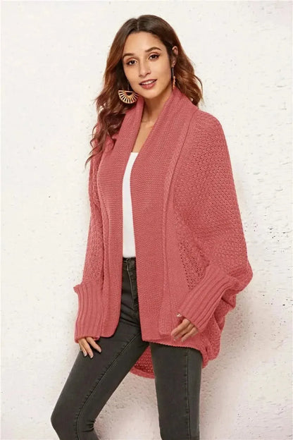 Open Front Batwing Sleeve Cardigan - Bad Moms Club