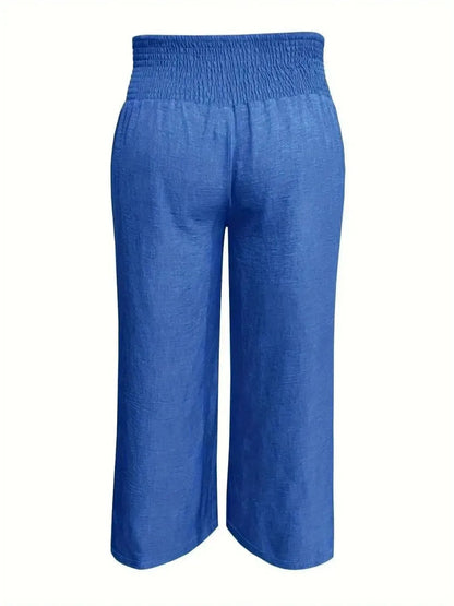 Plus Size High Waist Wide Leg Pants - Bad Moms Club