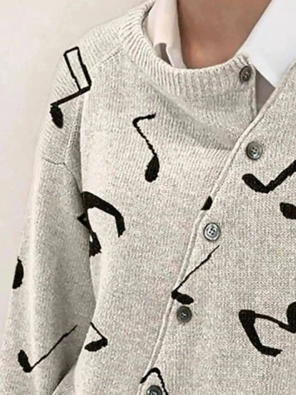 Dropped Shoulder Buttoned Cardigan - Bad Moms Club