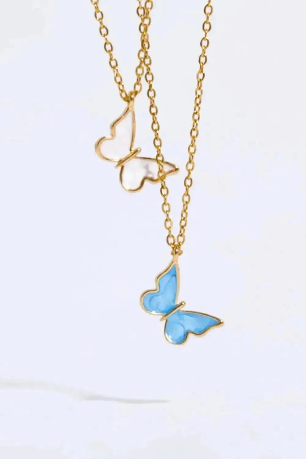 Butterfly Pendant Copper 14K Gold-Plated Necklace - Bad Moms Club