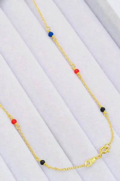 18K Gold-Plated Multicolored Bead Necklace - Bad Moms Club