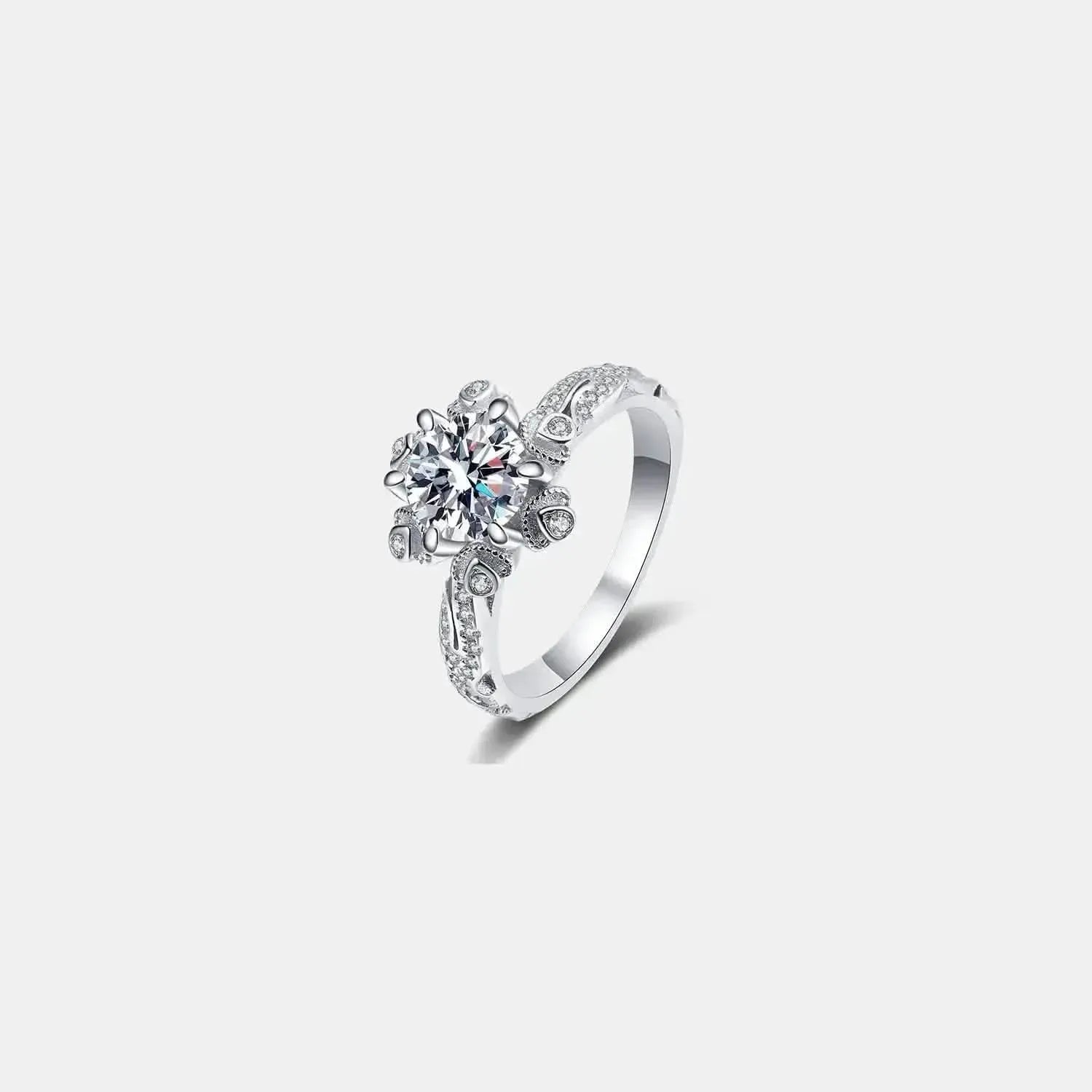 1 Carat Moissanite 925 Sterling Silver Ring - Bad Moms Club