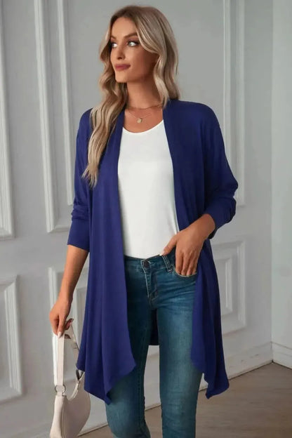 Open Front Long Sleeve Cardigan - Bad Moms Club