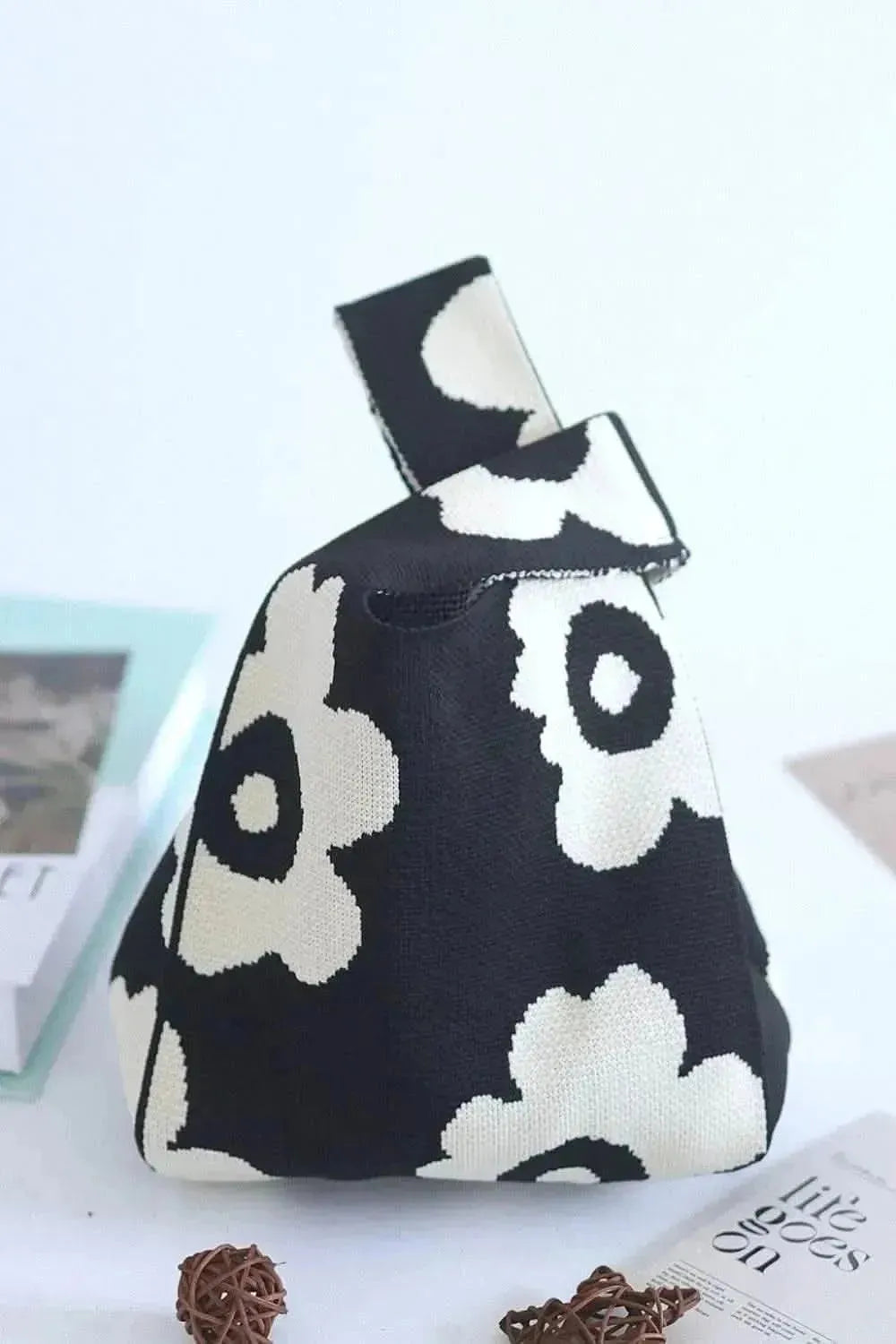 Zenana Flower Eco-Friendly Knitted Handbag - Bad Moms Club