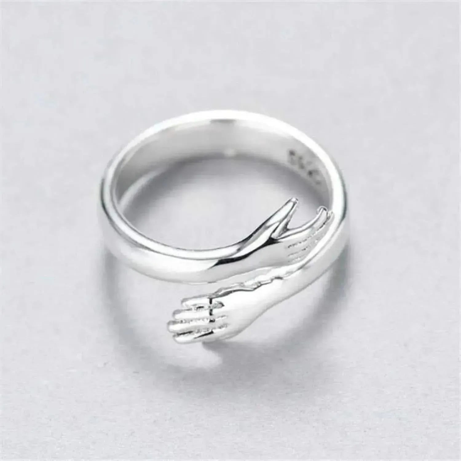 Hug Shape 925 Sterling Silver Bypass Ring - Bad Moms Club