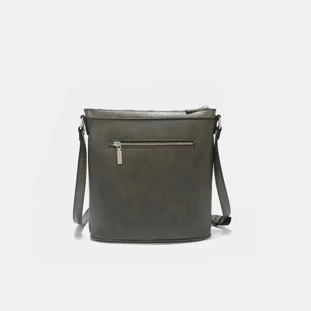 Nicole Lee USA Metallic Stitching Embroidery Inlaid Rhinestone Crossbody Bag - Bad Moms Club