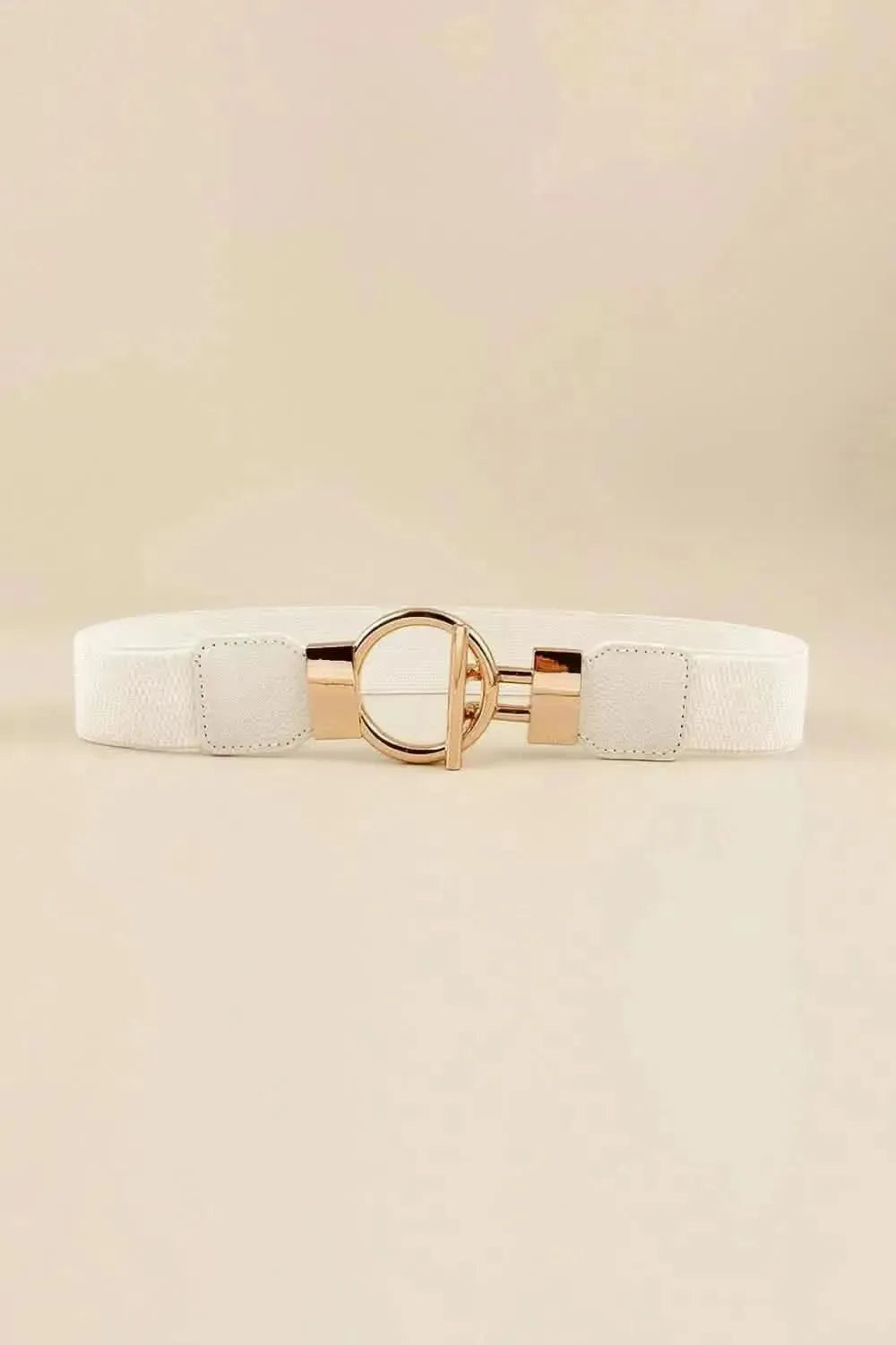 Circle Shape Buckle Zinc Alloy Buckle PU Leather Belt - Bad Moms Club