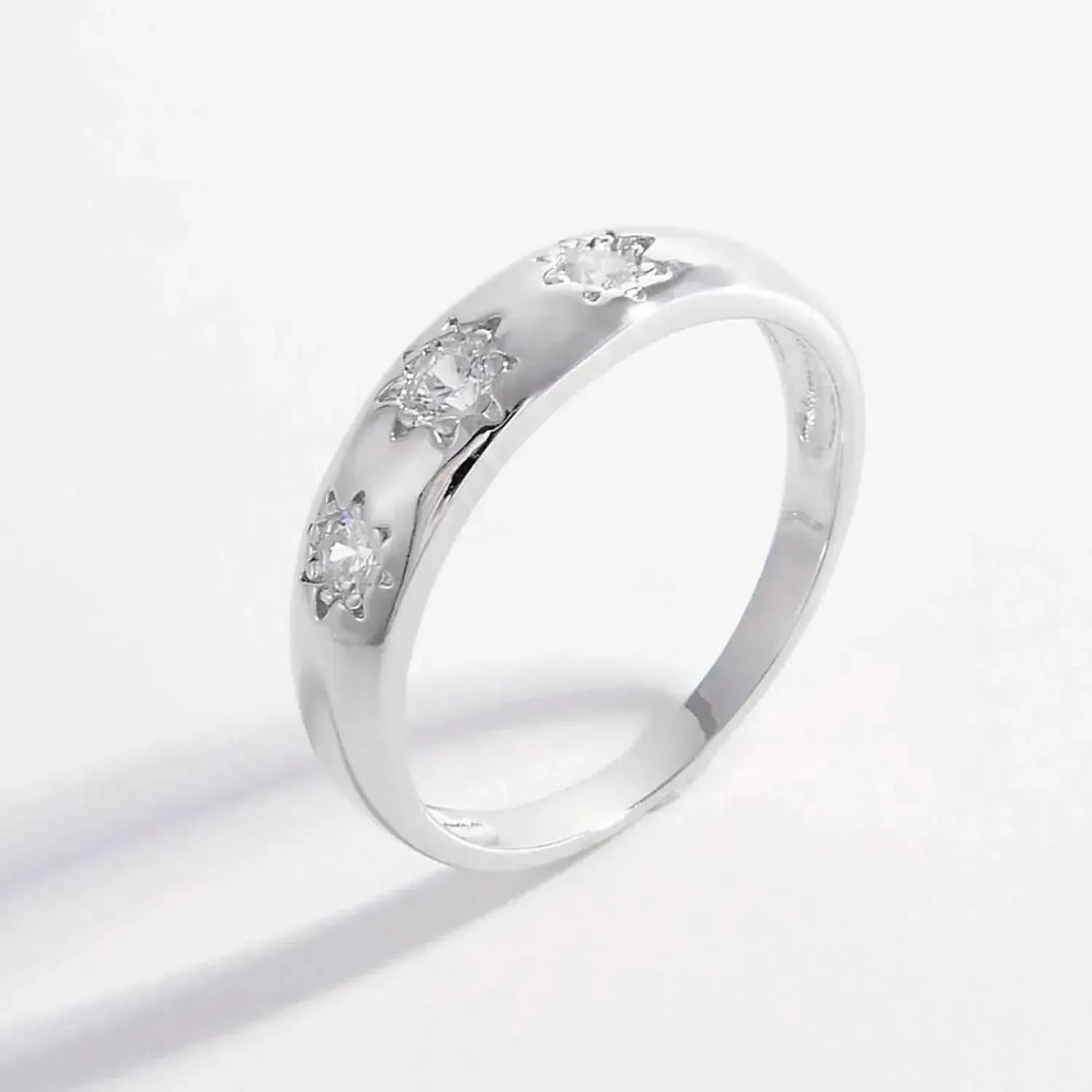 925 Sterling Silver Inlaid Zircon Ring - Bad Moms Club