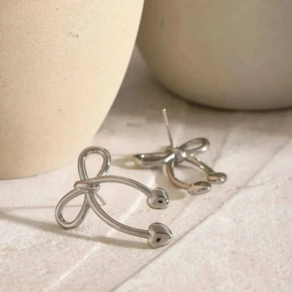 Stainless Steel Bow Earrings - Bad Moms Club