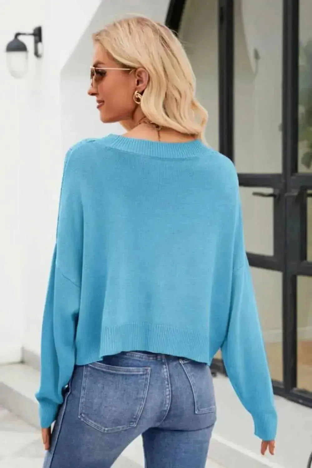 V-Neck Button Down Cardigan - Bad Moms Club