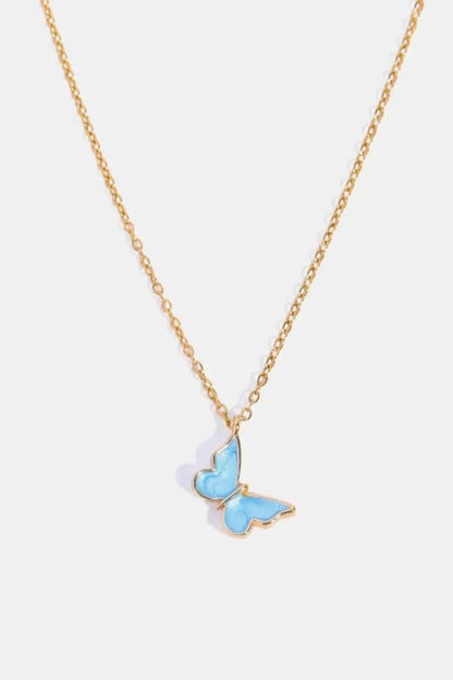 Butterfly Pendant Copper 14K Gold-Plated Necklace - Bad Moms Club