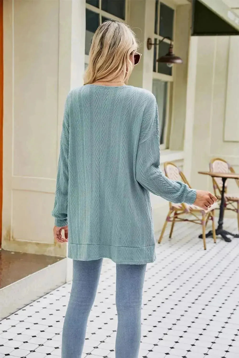 Long Sleeve Pocketed Cardigan - Bad Moms Club
