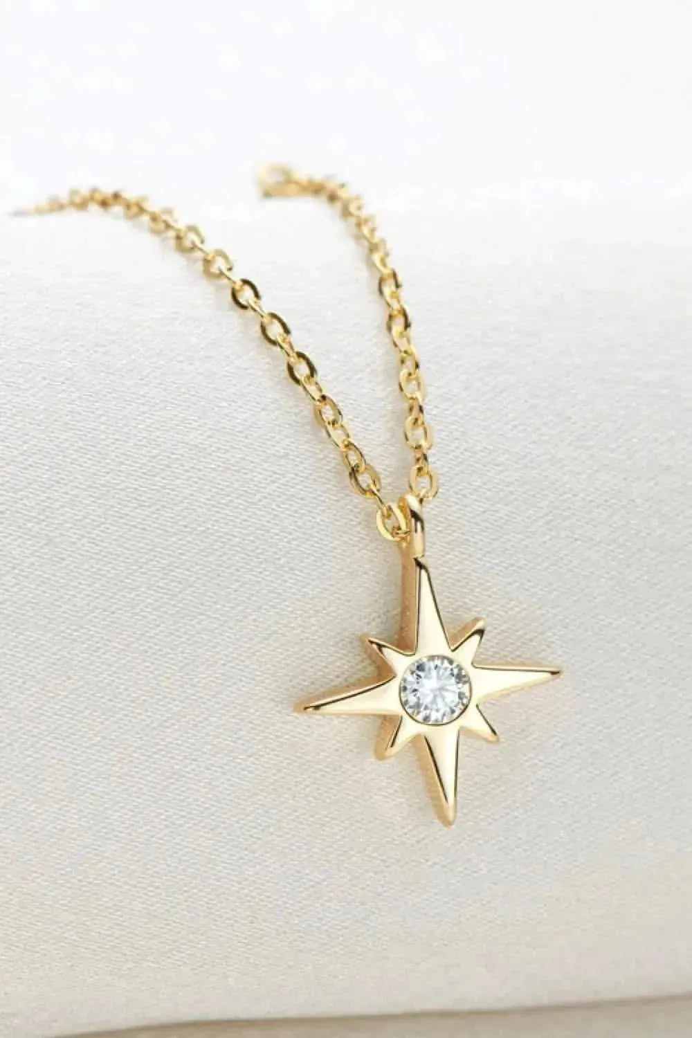 Moissanite North Star Pendant 925 Sterling Silver Necklace - Bad Moms Club
