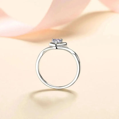 Moissanite Heart 925 Sterling Silver Ring - Bad Moms Club