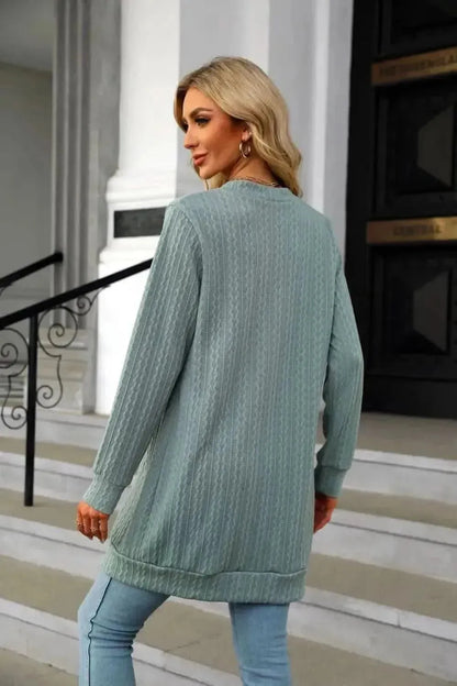 Button Down Longline Cardigan with Pockets - Bad Moms Club
