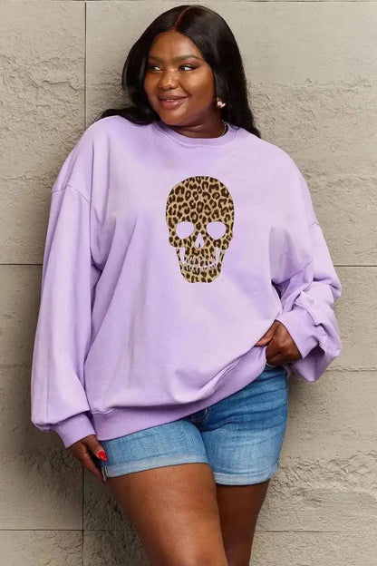 Simply Love Full Size Drop Shoulder Graphic Sweatshirt - Bad Moms Club