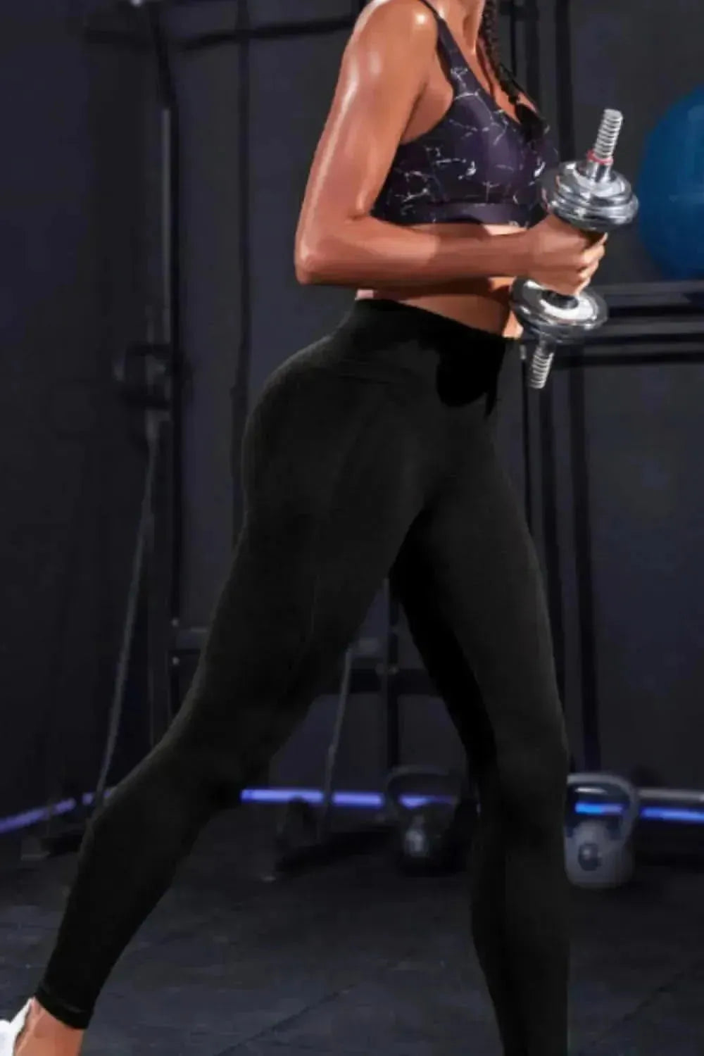 Wide Waistband Sports Leggings - Bad Moms Club