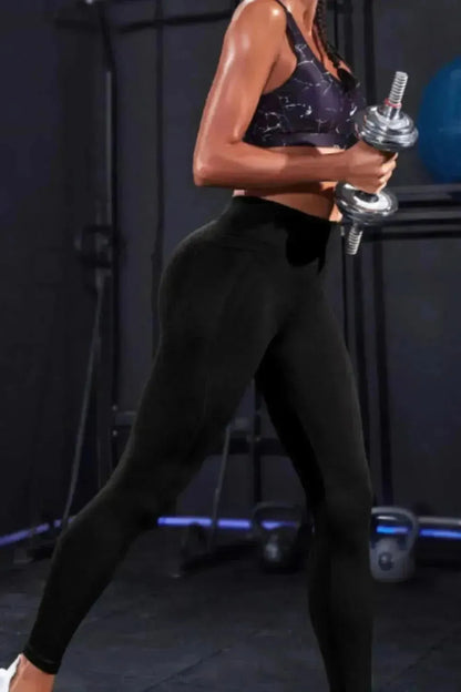 Wide Waistband Sports Leggings - Bad Moms Club