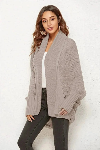 Open Front Batwing Sleeve Cardigan - Bad Moms Club