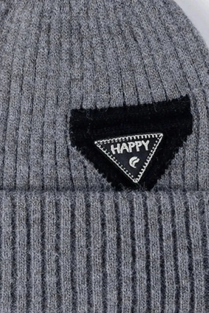 HAPPY Contrast Beanie - Bad Moms Club