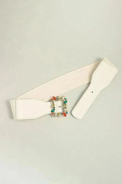 Multicolored Leaf Buckle Elastic Belt - Bad Moms Club