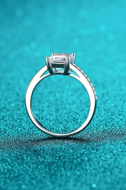 925 Sterling Silver Side Stone Moissanite Ring - Bad Moms Club