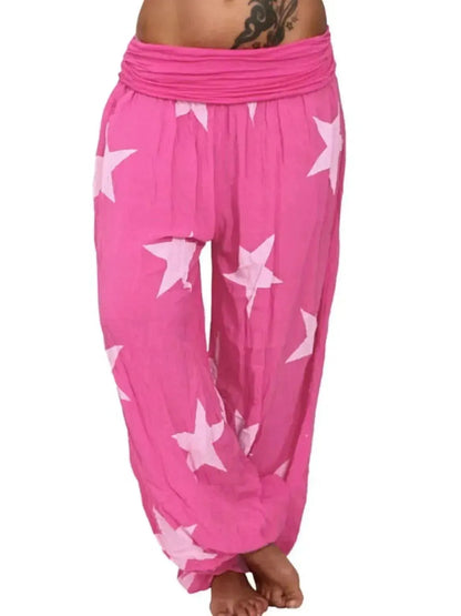 Ivy Lane Full Size Ruched High Waist Printed Pants - Bad Moms Club
