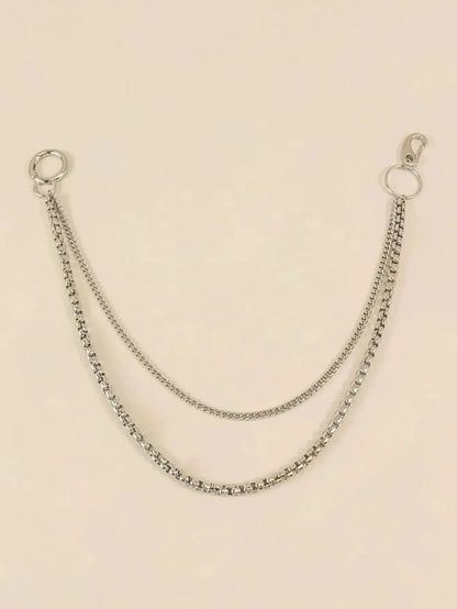 Double-Layered Metal Chain Belt - Bad Moms Club