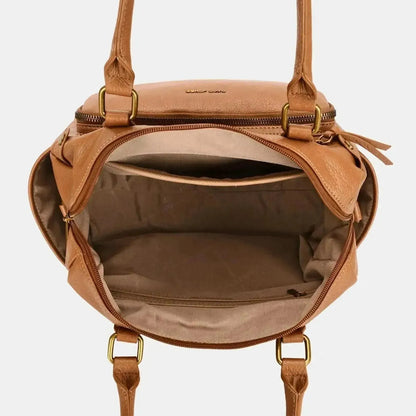 David Jones Zipper PU Leather Handbag - Bad Moms Club