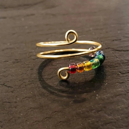 925 Sterling Silver Bead Wrap Ring - Bad Moms Club