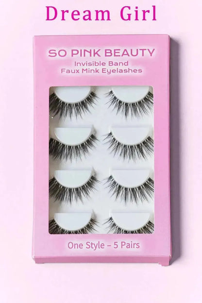 SO PINK BEAUTY Faux Mink Eyelashes 5 Pairs - Bad Moms Club