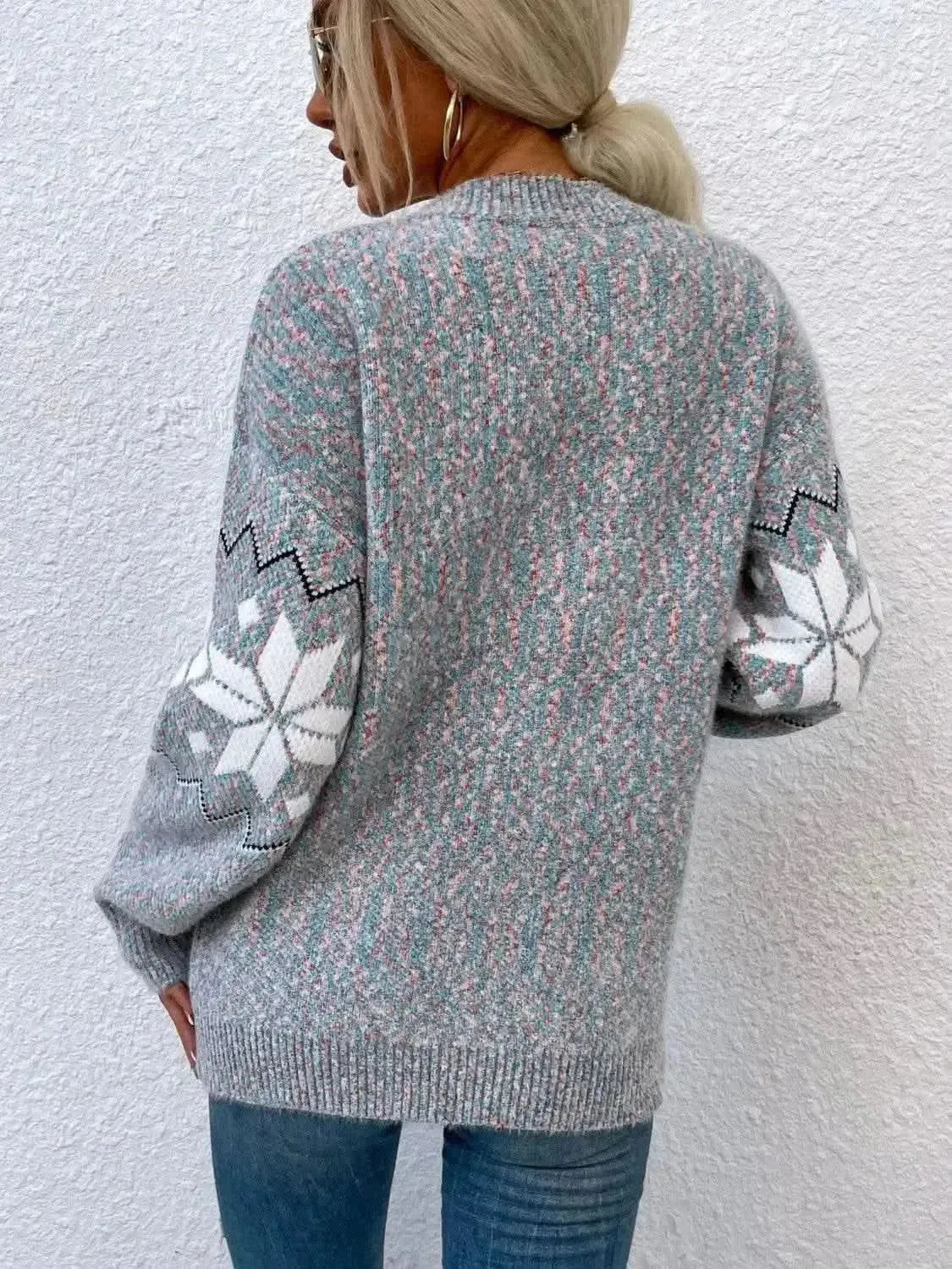 Heathered Pocketed Button Up Cardigan - Bad Moms Club