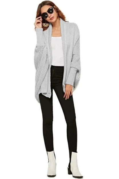 Open Front Batwing Sleeve Cardigan - Bad Moms Club