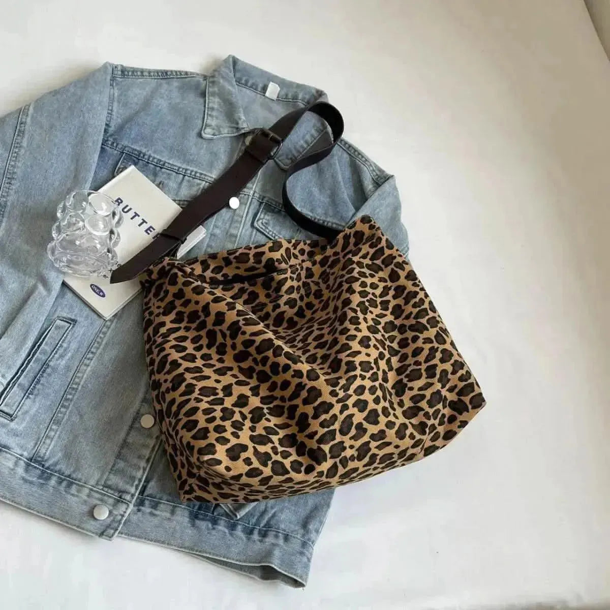 Leopard Adjustable Strap Tote Bag - Bad Moms Club