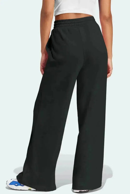 Drawstring Wide Leg Active Pants - Bad Moms Club