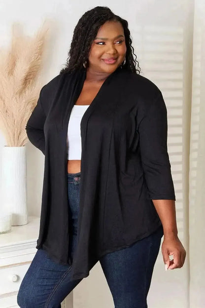 Culture Code Full Size Open Front Cardigan - Bad Moms Club