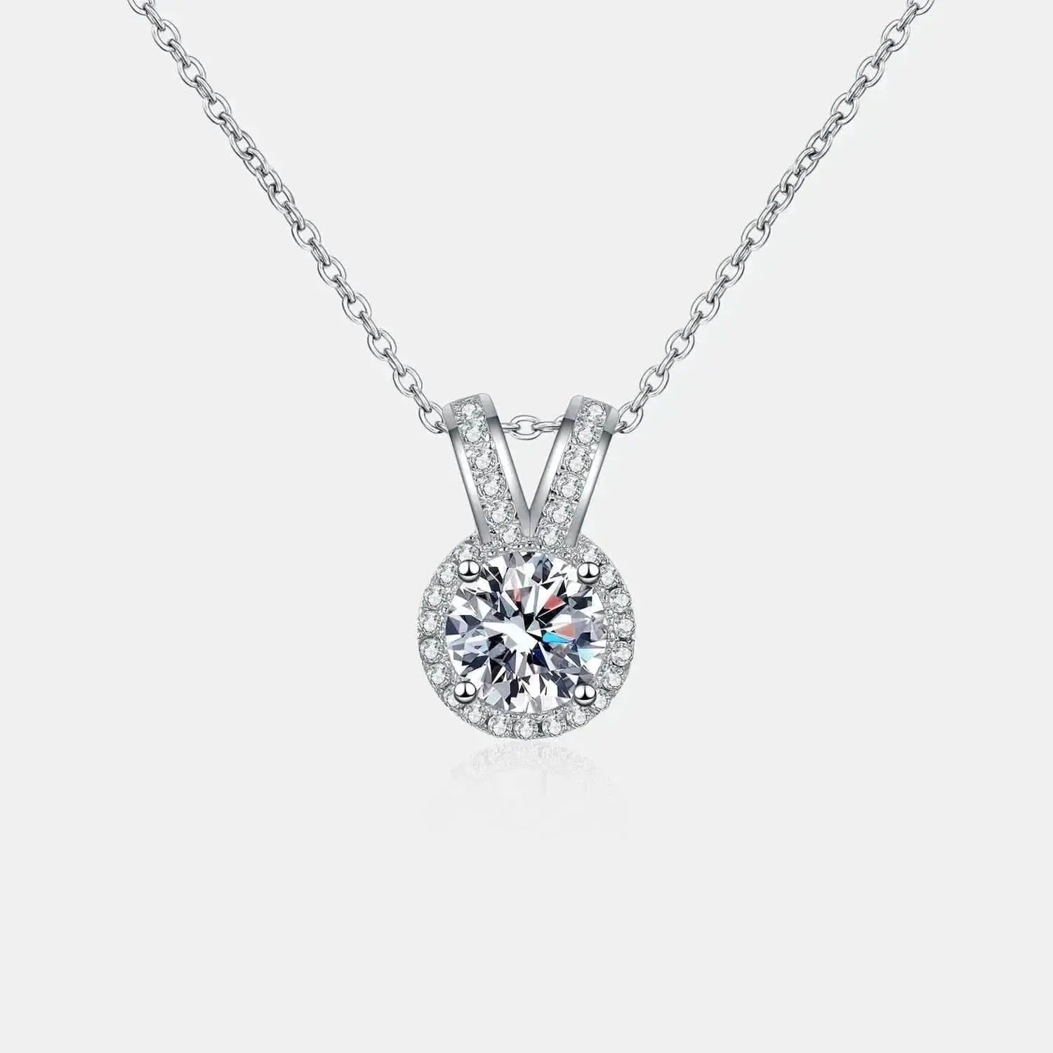 1 Carat Moissanite Rabbit Ears Shape Pendant Necklace - Bad Moms Club