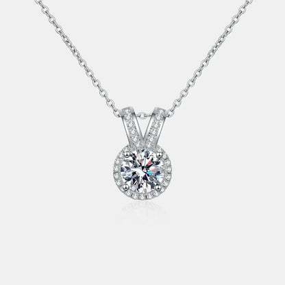 1 Carat Moissanite Rabbit Ears Shape Pendant Necklace - Bad Moms Club