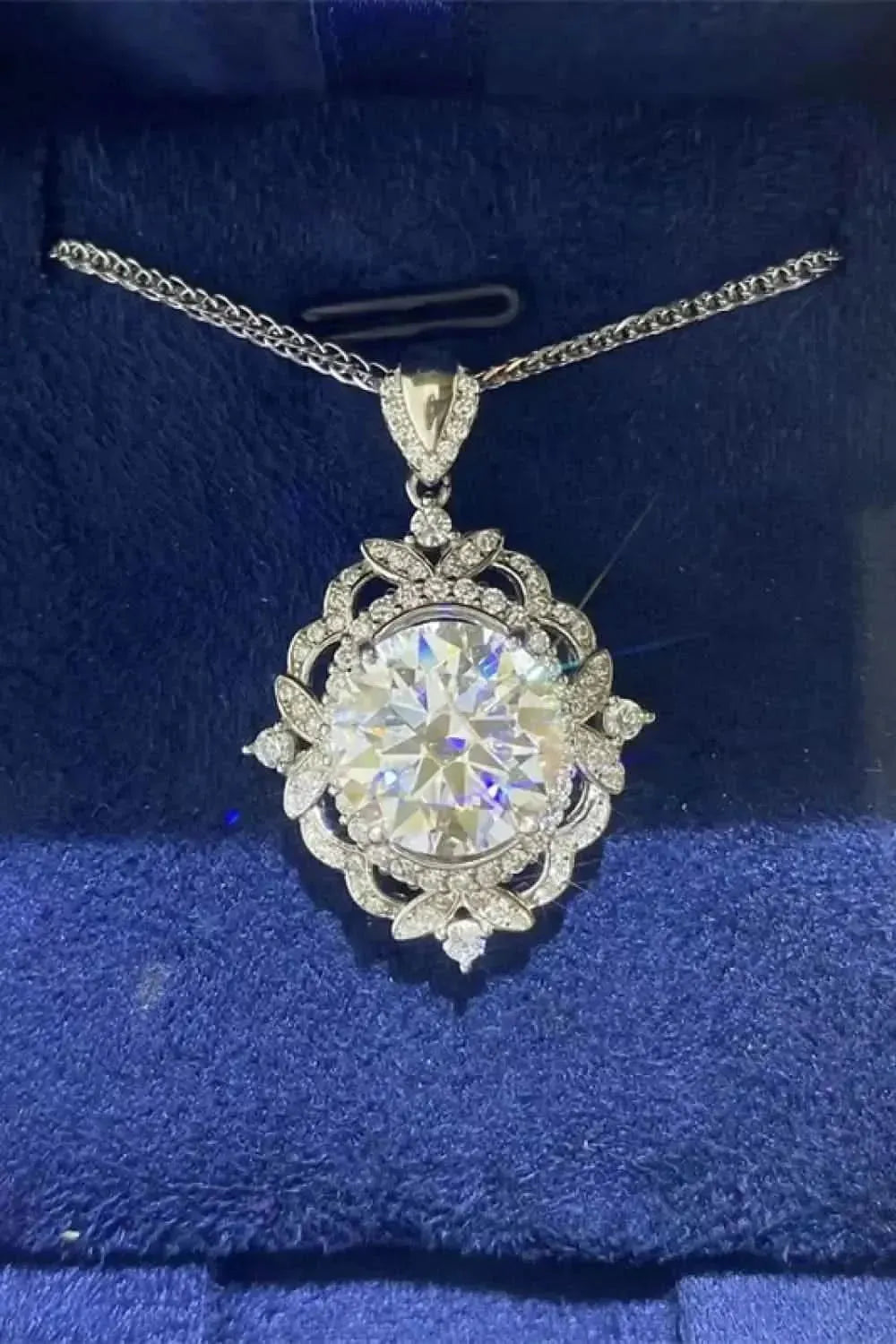 5 Carat Moissanite 925 Sterling Silver Necklace - Bad Moms Club