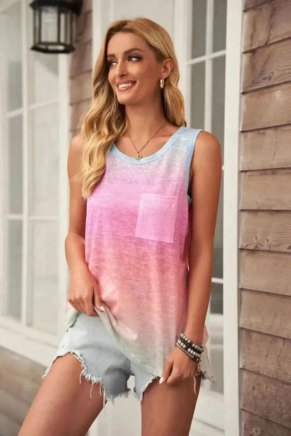 Gradient Pocket Tank - Bad Moms Club