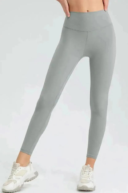 Wide Waistband Slim Fit Active Leggings - Bad Moms Club