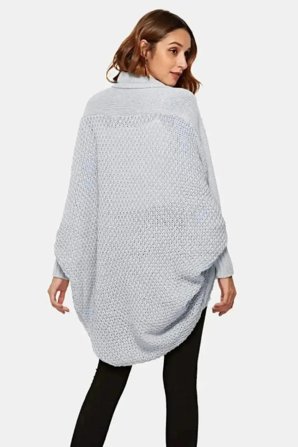 Open Front Dolman Sleeve Longline Cardigan - Bad Moms Club