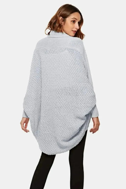 Open Front Dolman Sleeve Longline Cardigan - Bad Moms Club