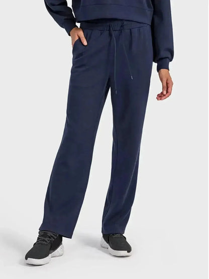 Drawstring Pocketed Sport Pants - Bad Moms Club