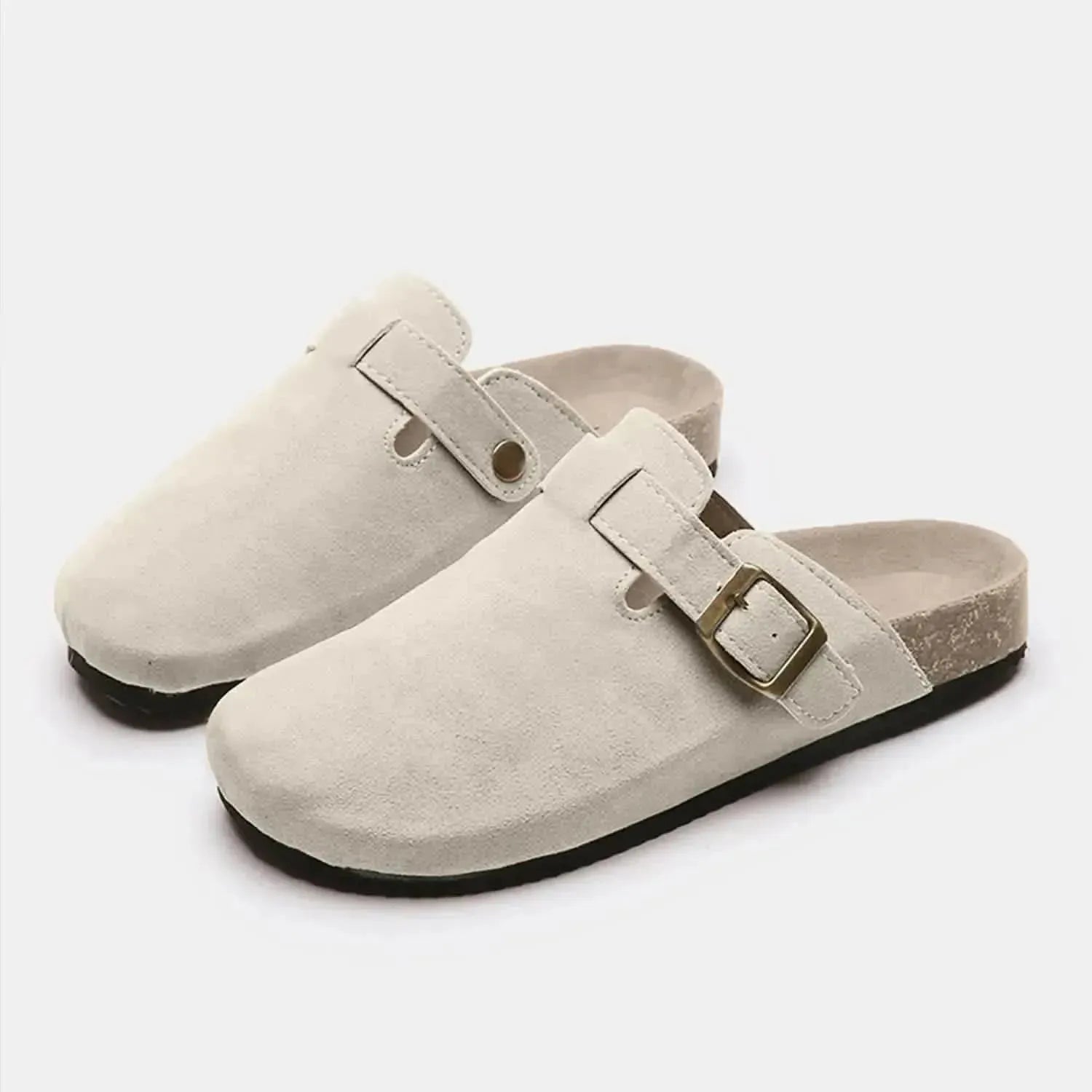 Suede Closed Toe Buckle Slide - Bad Moms Club