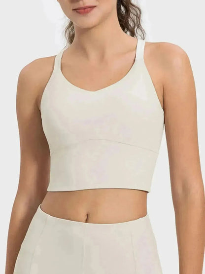 Crisscross Round Neck Active Tank - Bad Moms Club