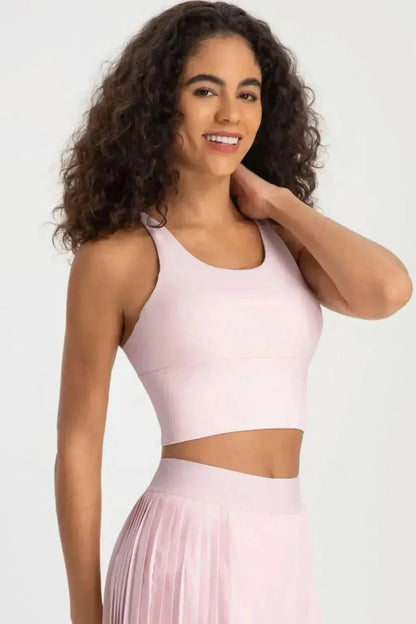 Crisscross Back Ladder Detail Sports Bra - Bad Moms Club