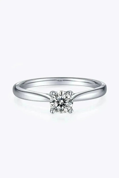 Moissanite 925 Sterling Silver Solitaire Ring - Bad Moms Club