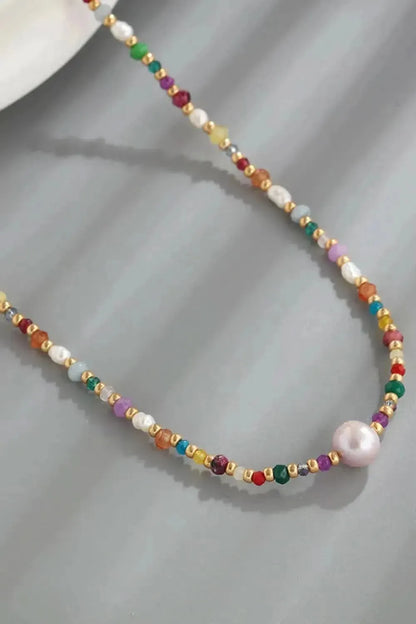 Multicolored Bead Necklace - Bad Moms Club